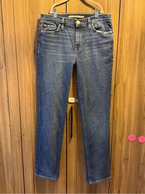 Hudson Nico Mid-Rise Straight Ankle Jeans Medium Wash Elemental Size 29